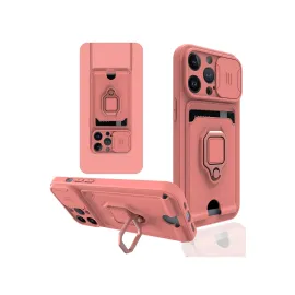 Newface Iphone 14 Pro Kılıf Zuma Kartvizitli Yüzüklü Silikon - Pembe