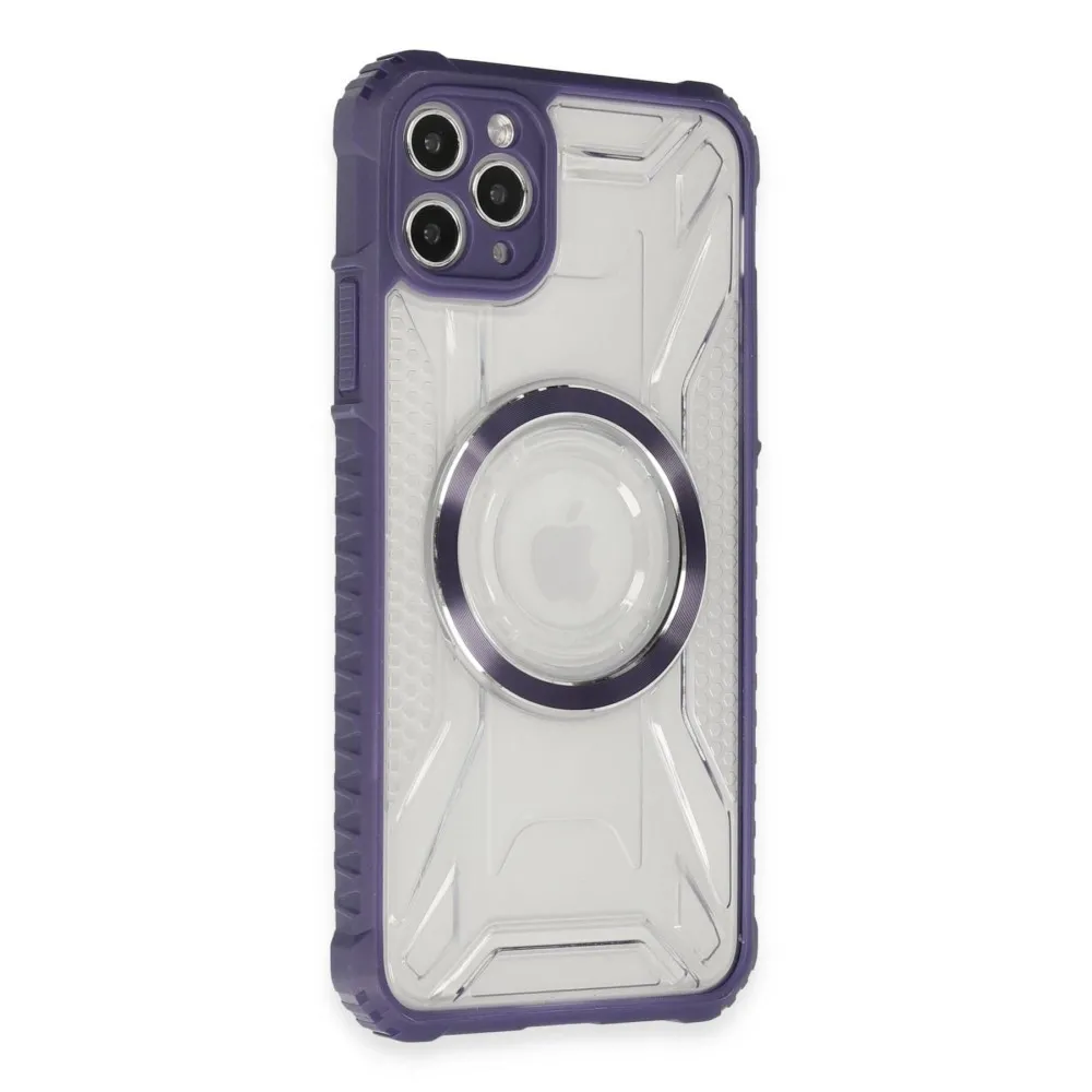 Newface Iphone 11 Pro Max Kılıf Prag Magneticsafe Kapak - Derin Mor