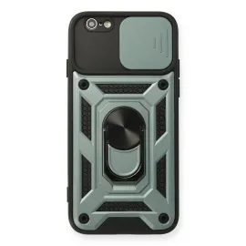 Newface Iphone 6 Kılıf Pars Lens Yüzüklü Silikon - Yeşil