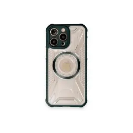 Newface Iphone 12 Pro Max Kılıf Prag Magneticsafe Kapak - Koyu Yeşil