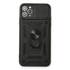 Newface Iphone 11 Pro Kılıf Pars Lens Yüzüklü Silikon - Siyah