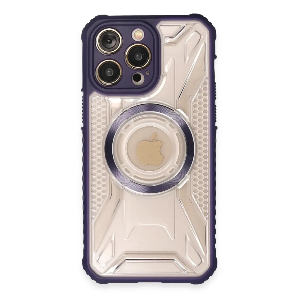 Newface Iphone 13 Pro Kılıf Prag Magneticsafe Kapak - Derin Mor