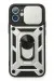 Newface Iphone 12 Mini Kılıf Pars Lens Yüzüklü Silikon - Gümüş