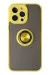 Newface Iphone 14 Pro Max Kılıf Montreal Yüzüklü Silikon Kapak - Sarı