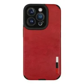 Newface Iphone 14 Pro Max Kılıf Loop Deri Silikon - Kırmızı