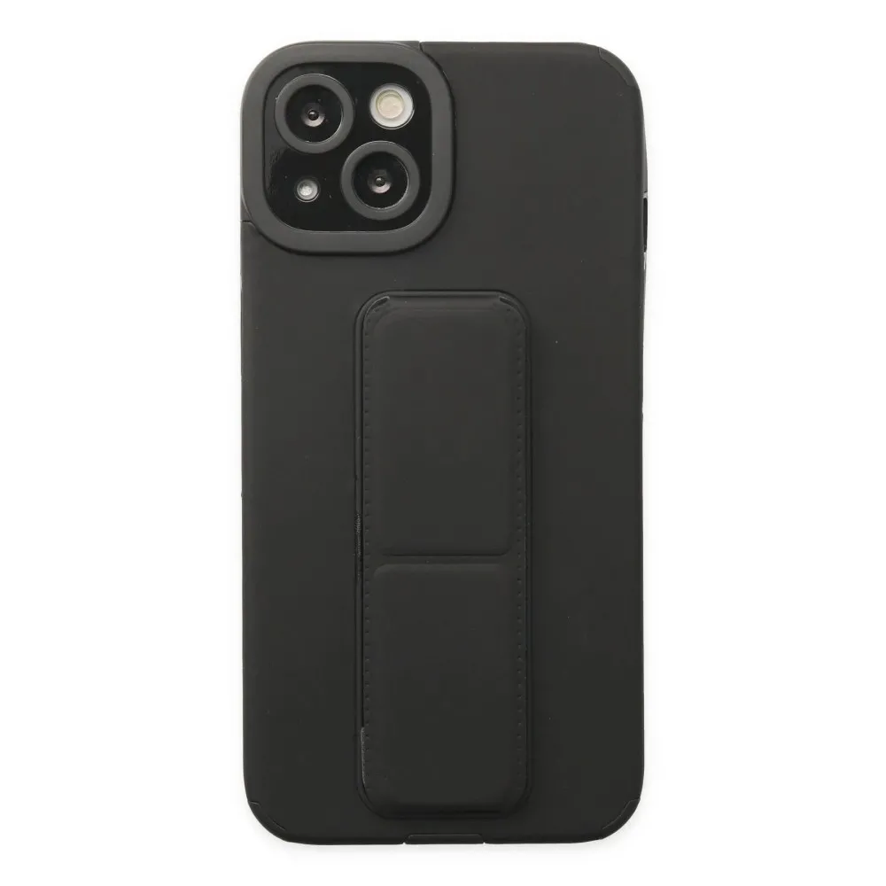 Newface Iphone 14 Plus Kılıf Mega Standlı Silikon - Siyah