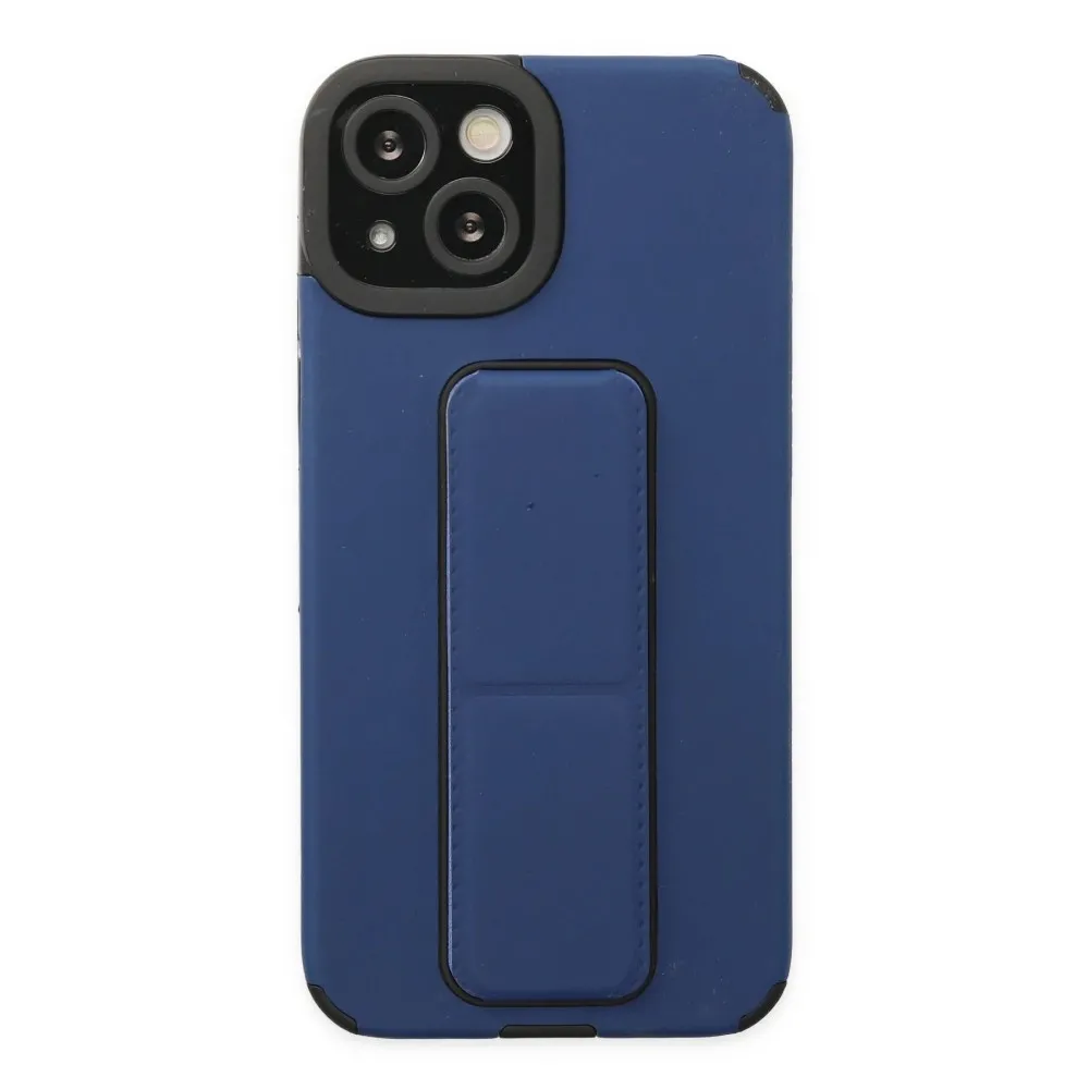 Newface Iphone 14 Plus Kılıf Mega Standlı Silikon - Mavi