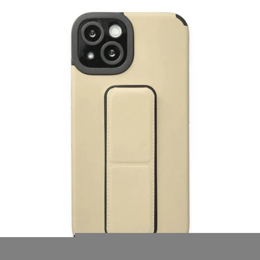 Newface Iphone 14 Plus Kılıf Mega Standlı Silikon - Gold