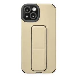 Newface Iphone 14 Plus Kılıf Mega Standlı Silikon - Gold