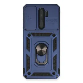 Newface Xiaomi Redmi Note 8 Pro Kılıf Pars Lens Yüzüklü Silikon - Lacivert