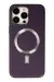 Newface Iphone 13 Pro Max Kılıf Coco Deri Magneticsafe Silikon - Derin Mor