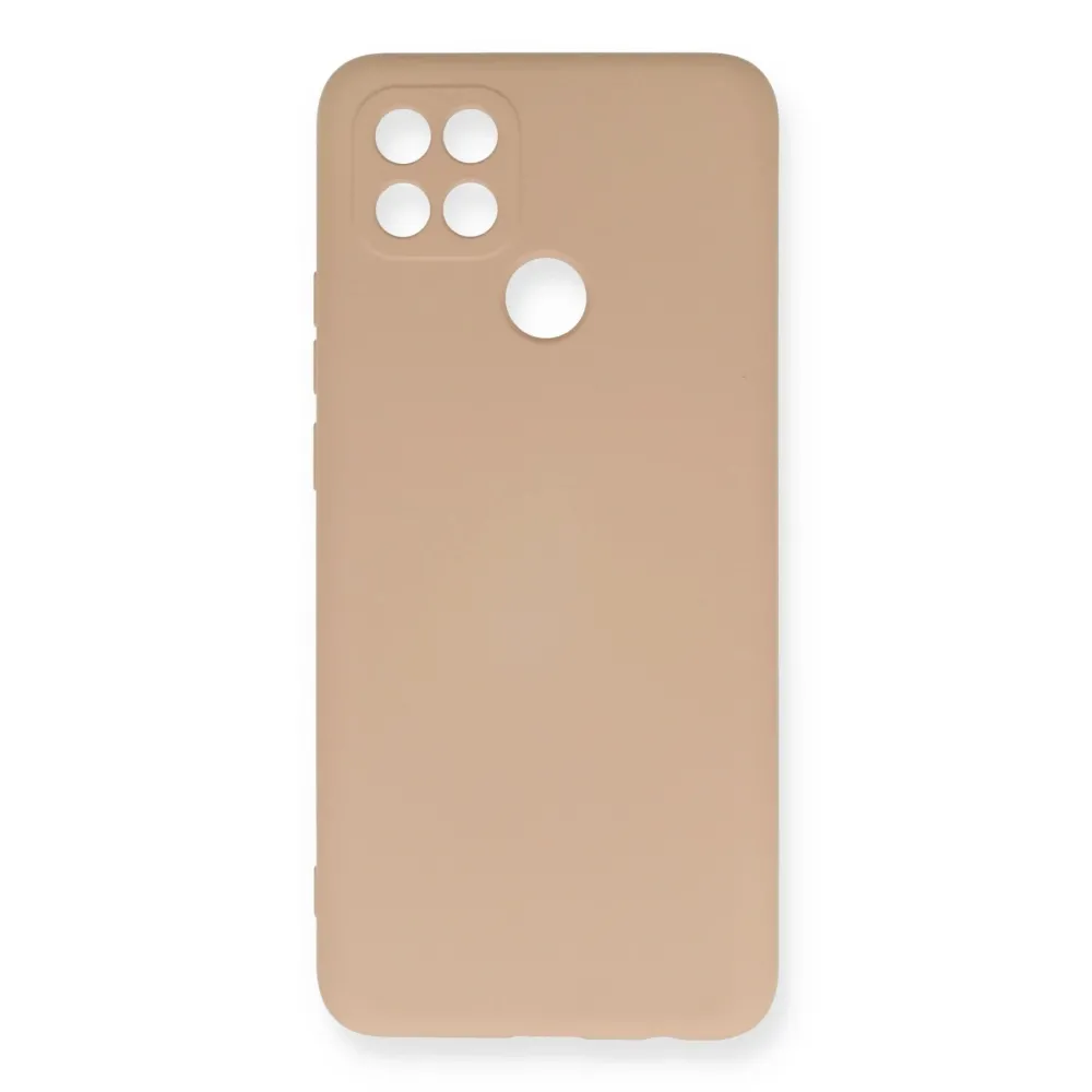 Newface Oppo A15 Kılıf Nano Içi Kadife Silikon - Pudra