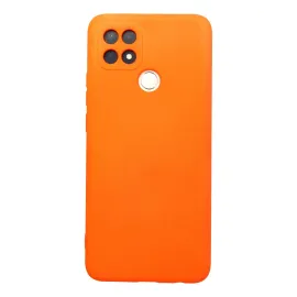 Newface Oppo A15 Kılıf Nano Içi Kadife Silikon - Turuncu