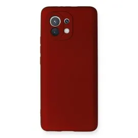 Newface Xiaomi Mi 11 Kılıf First Silikon - Bordo