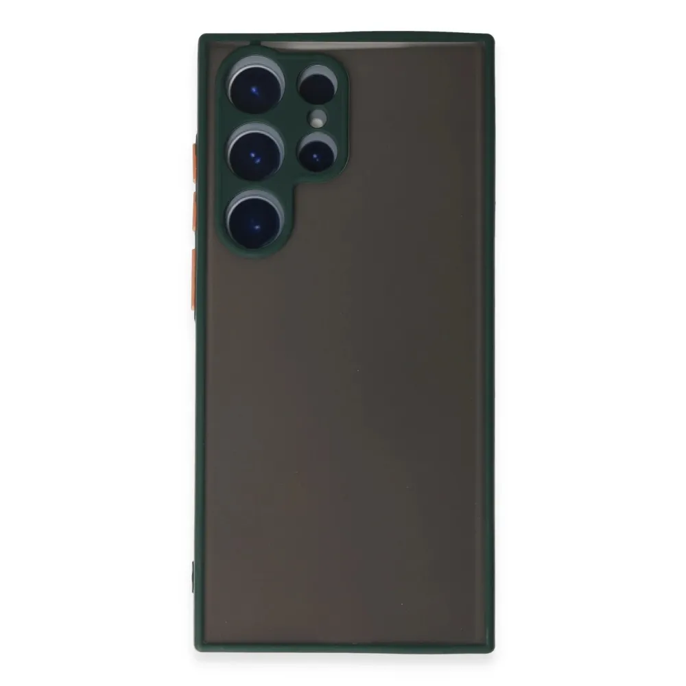 Newface Samsung Galaxy S22 Ultra Kılıf Montreal Silikon Kapak - Yeşil