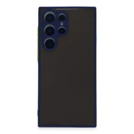 Newface Samsung Galaxy S22 Ultra Kılıf Montreal Silikon Kapak - Lacivert