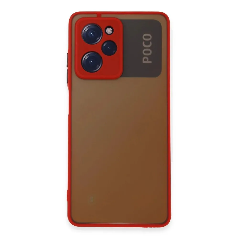 Newface Xiaomi Poco X5 Pro 5G Kılıf Montreal Silikon Kapak - Kırmızı