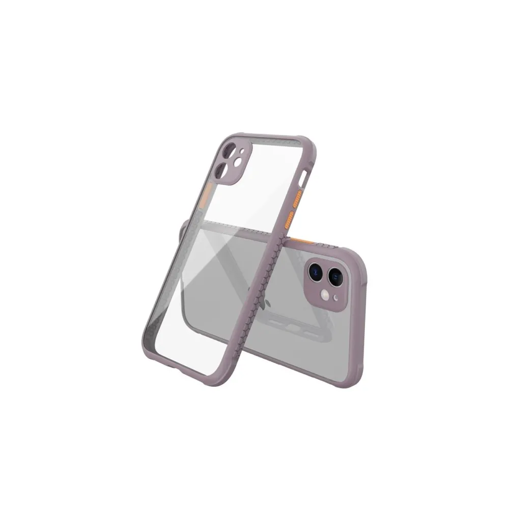 Newface Iphone 12 Mini Kılıf Miami Şeffaf Silikon - Açık Mor