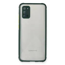 Newface Samsung Galaxy A02S Kılıf Miami Şeffaf Silikon - Koyu Yeşil