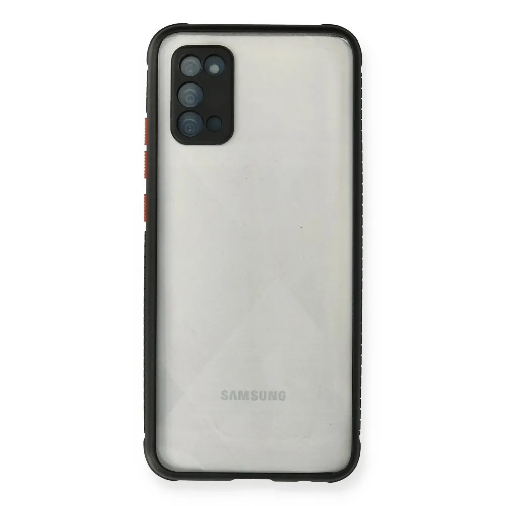 Newface Samsung Galaxy A02S Kılıf Miami Şeffaf Silikon - Siyah