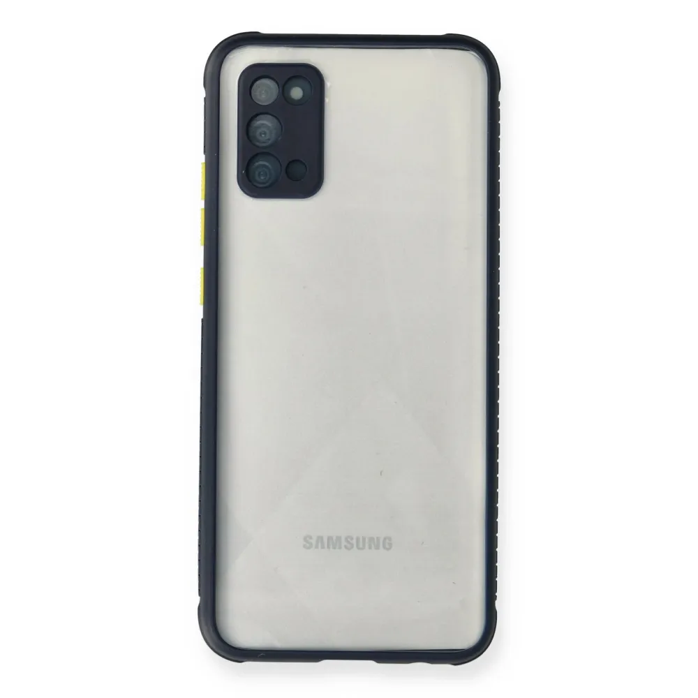 Newface Samsung Galaxy A02S Kılıf Miami Şeffaf Silikon - Lacivert