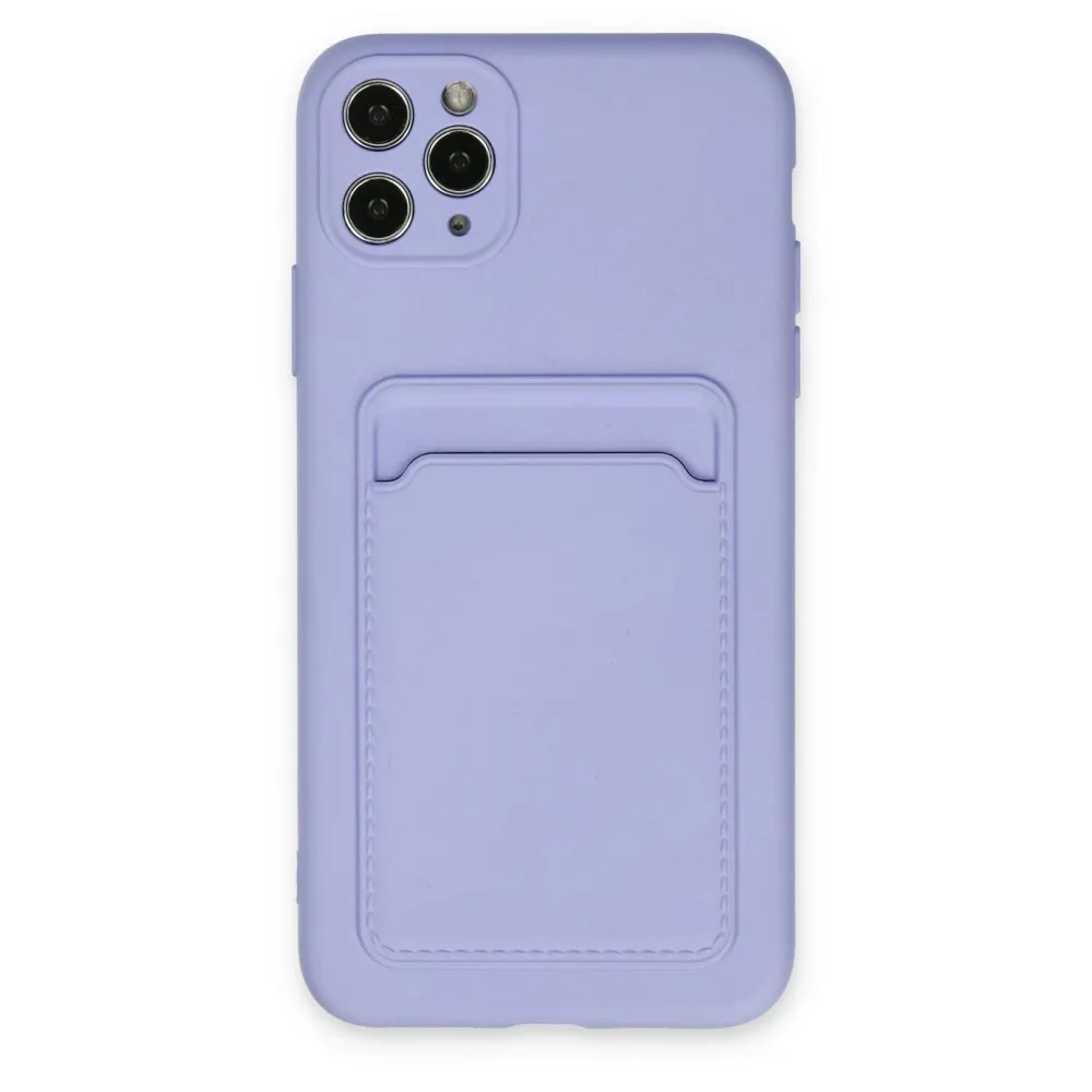 Newface Iphone 11 Pro Max Kılıf Kelvin Kartvizitli Silikon - Lila