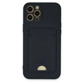 Newface iPhone 12 Pro Max Kılıf Kelvin Kartvizitli Silikon - Lacivert