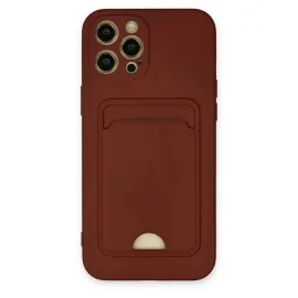 Newface Iphone 12 Pro Max Kılıf Kelvin Kartvizitli Silikon - Bordo