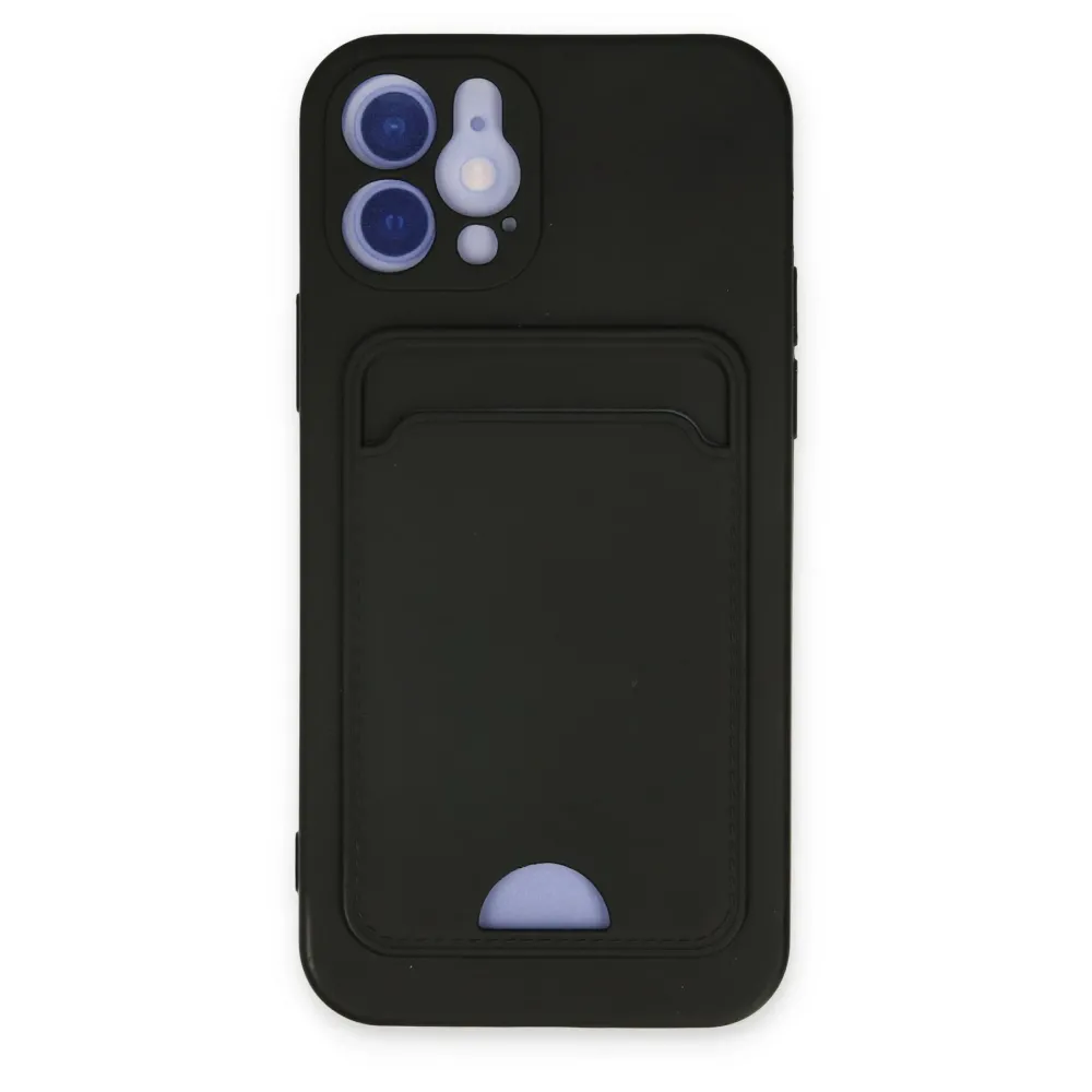 Newface Iphone 12 Kılıf Kelvin Kartvizitli Silikon - Siyah