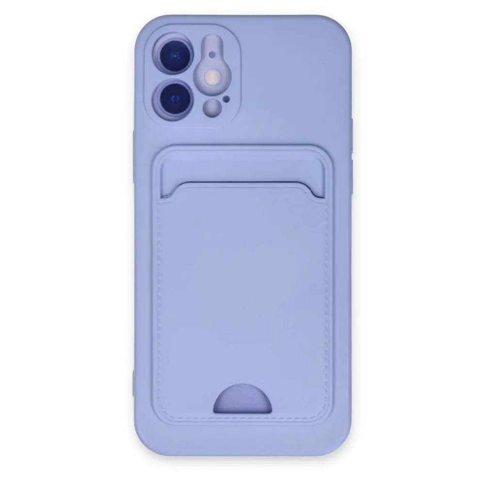Newface Iphone 12 Kılıf Kelvin Kartvizitli Silikon - Lila