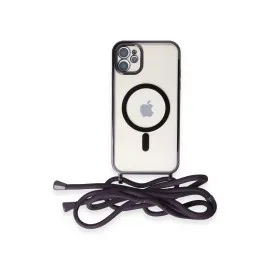 Newface Iphone 11 Kılıf Divo Lazer Askılı Magsafe Kapak - Derin Mor