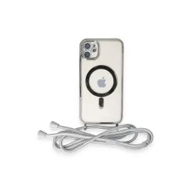 Newface Iphone 11 Kılıf Divo Lazer Askılı Magsafe Kapak - Gümüş
