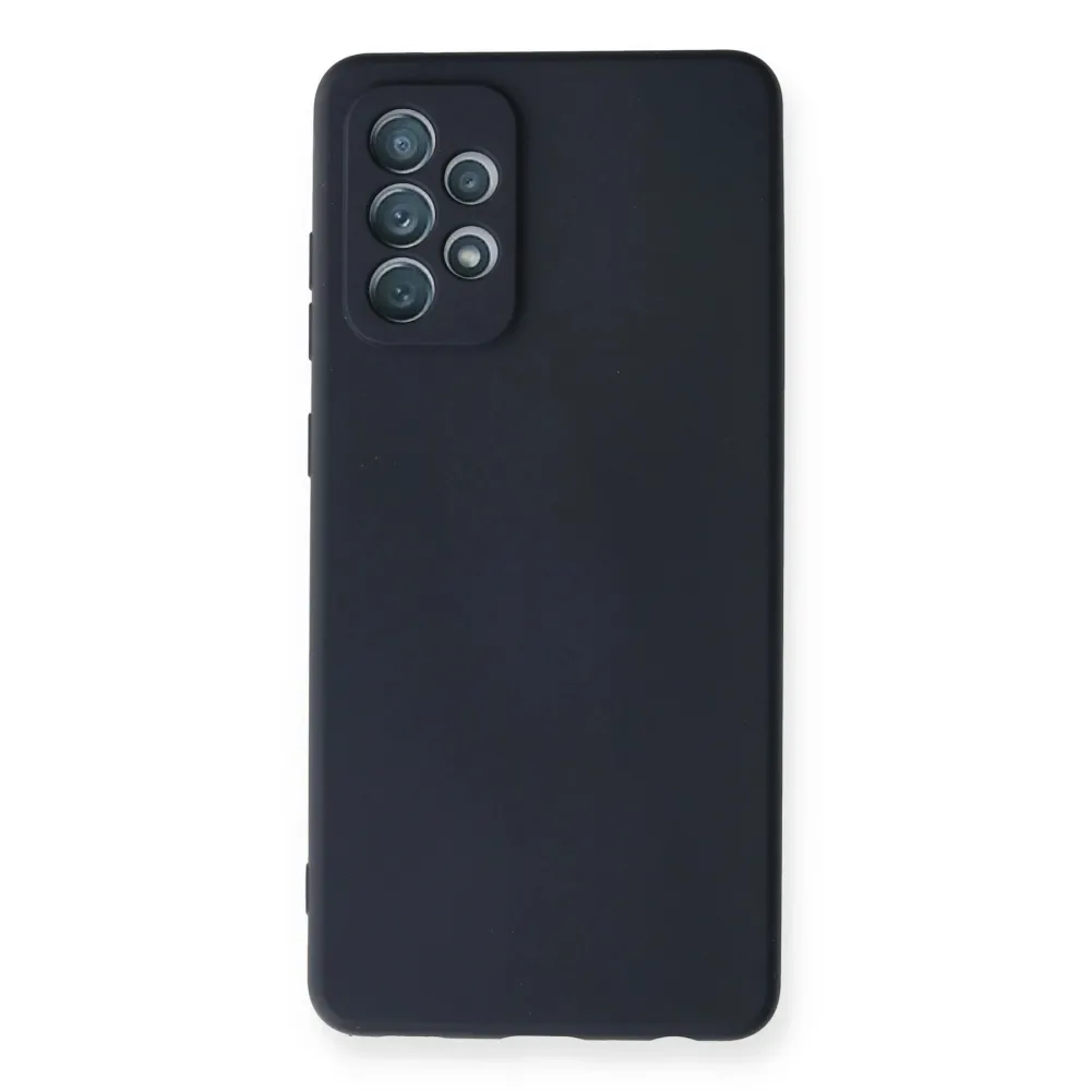 Newface Samsung Galaxy A72 Kılıf Nano Içi Kadife Silikon - Lacivert