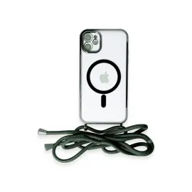 Newface Iphone 11 Kılıf Divo Lazer Askılı Magsafe Kapak - Koyu Yeşil