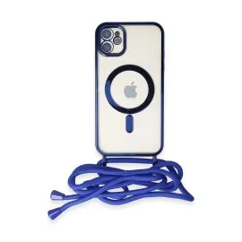 Newface Iphone 11 Kılıf Divo Lazer Askılı Magsafe Kapak - Mavi