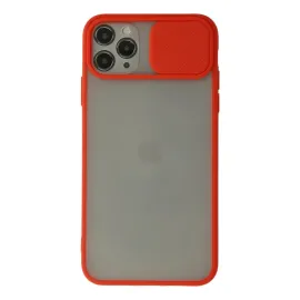 Newface Iphone 11 Pro Kılıf Palm Buzlu Kamera Sürgülü Silikon - Kırmızı