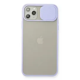 Newface Iphone 11 Pro Max Kılıf Palm Buzlu Kamera Sürgülü Silikon - Lila