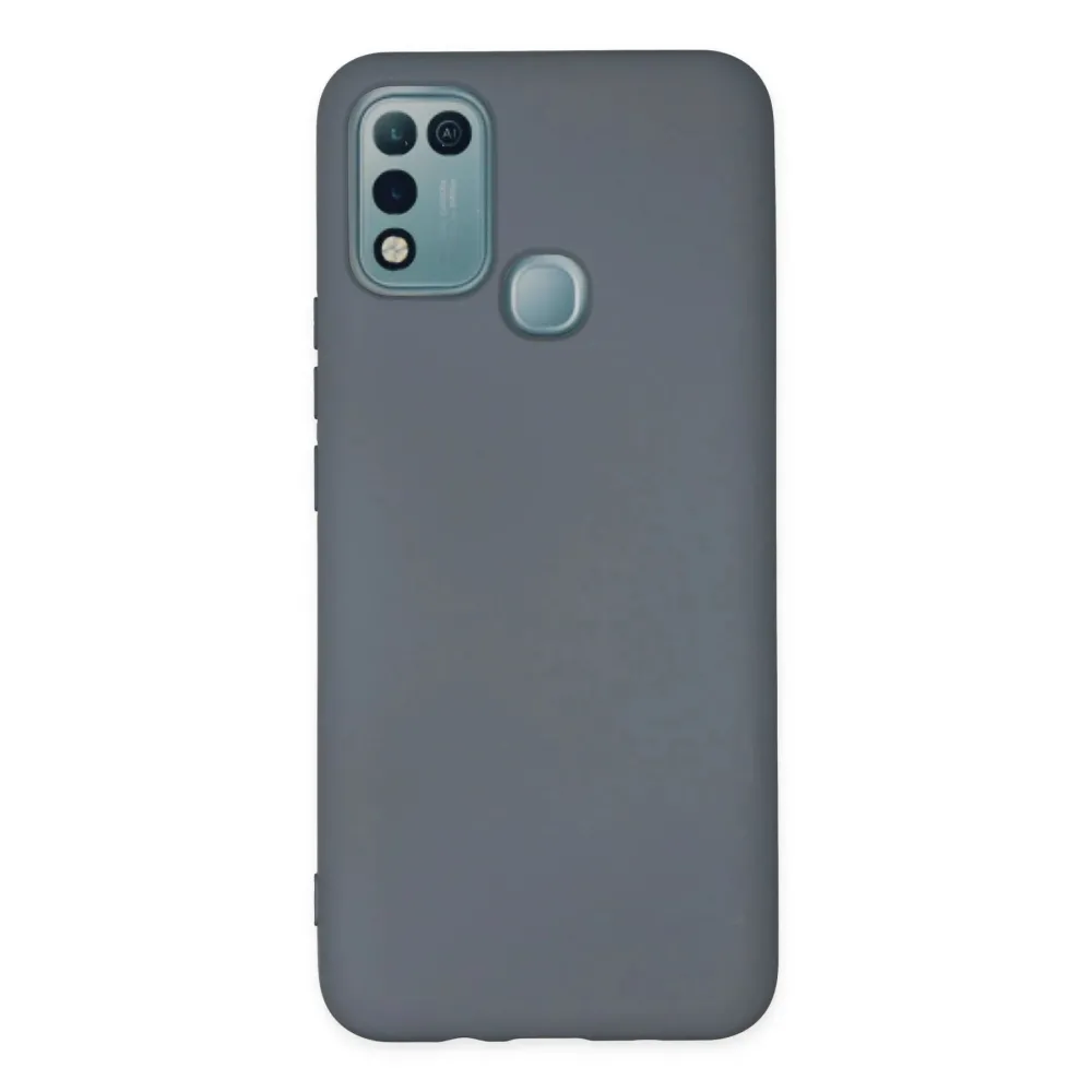 Newface İnfinix Hot 10 Play Kılıf Nano Içi Kadife Silikon - Gri
