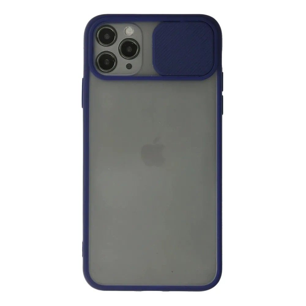 Newface Iphone 11 Pro Max Kılıf Palm Buzlu Kamera Sürgülü Silikon - Lacivert