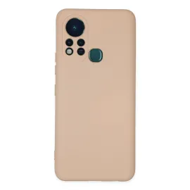 Newface İnfinix Hot 11S Kılıf Nano Içi Kadife Silikon - Pudra
