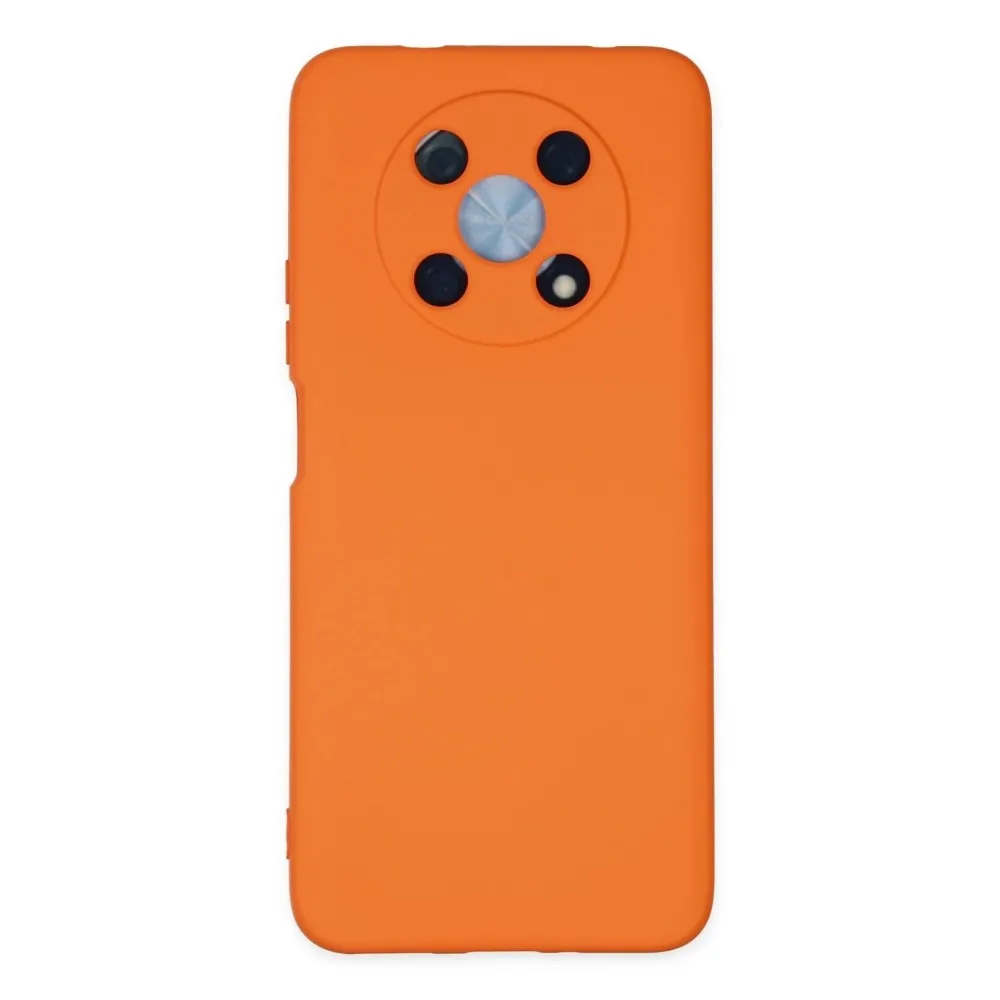 Newface Huawei Nova Y90 Kılıf Nano içi Kadife Silikon - Turuncu
