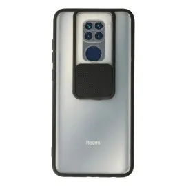 Newface Xiaomi Redmi Note 9 Kılıf Palm Buzlu Kamera Sürgülü Silikon - Siyah