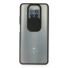 Newface Xiaomi Mi 10T Lite Kılıf Palm Buzlu Kamera Sürgülü Silikon - Siyah