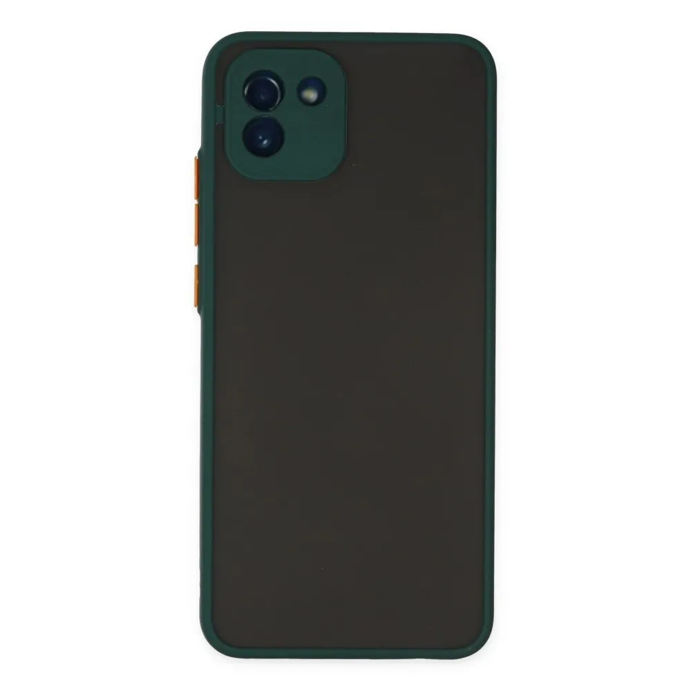 Newface Samsung Galaxy A03 Kılıf Montreal Silikon Kapak - Yeşil