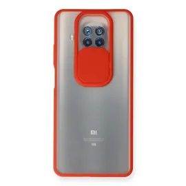 Newface Xiaomi Mi 10T Lite Kılıf Palm Buzlu Kamera Sürgülü Silikon - Kırmızı