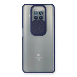 Newface Xiaomi Mi 10T Lite Kılıf Palm Buzlu Kamera Sürgülü Silikon - Lacivert