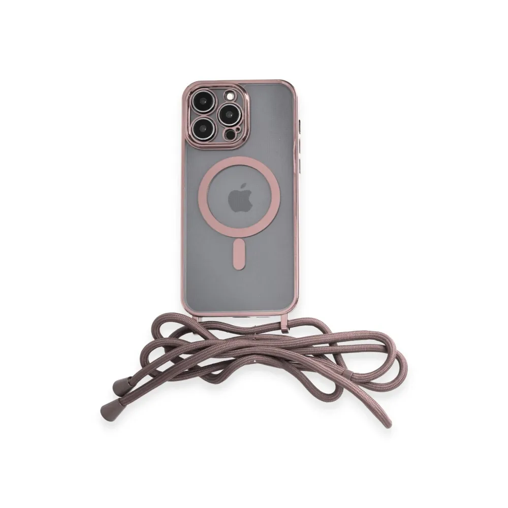Newface Iphone 14 Pro Kılıf Divo Lazer Askılı Magsafe Kapak - Pembe