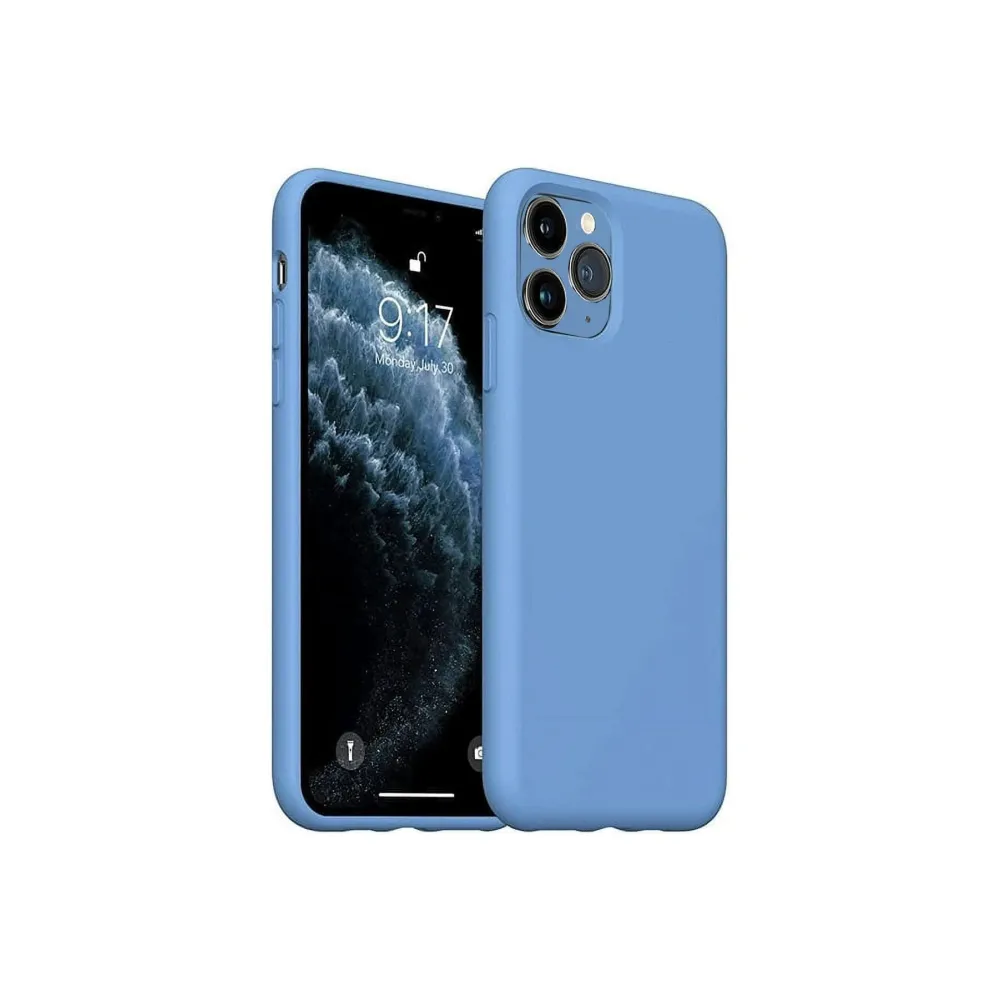Newface Iphone 11 Pro Max Kılıf Nano Içi Kadife Silikon - Mavi