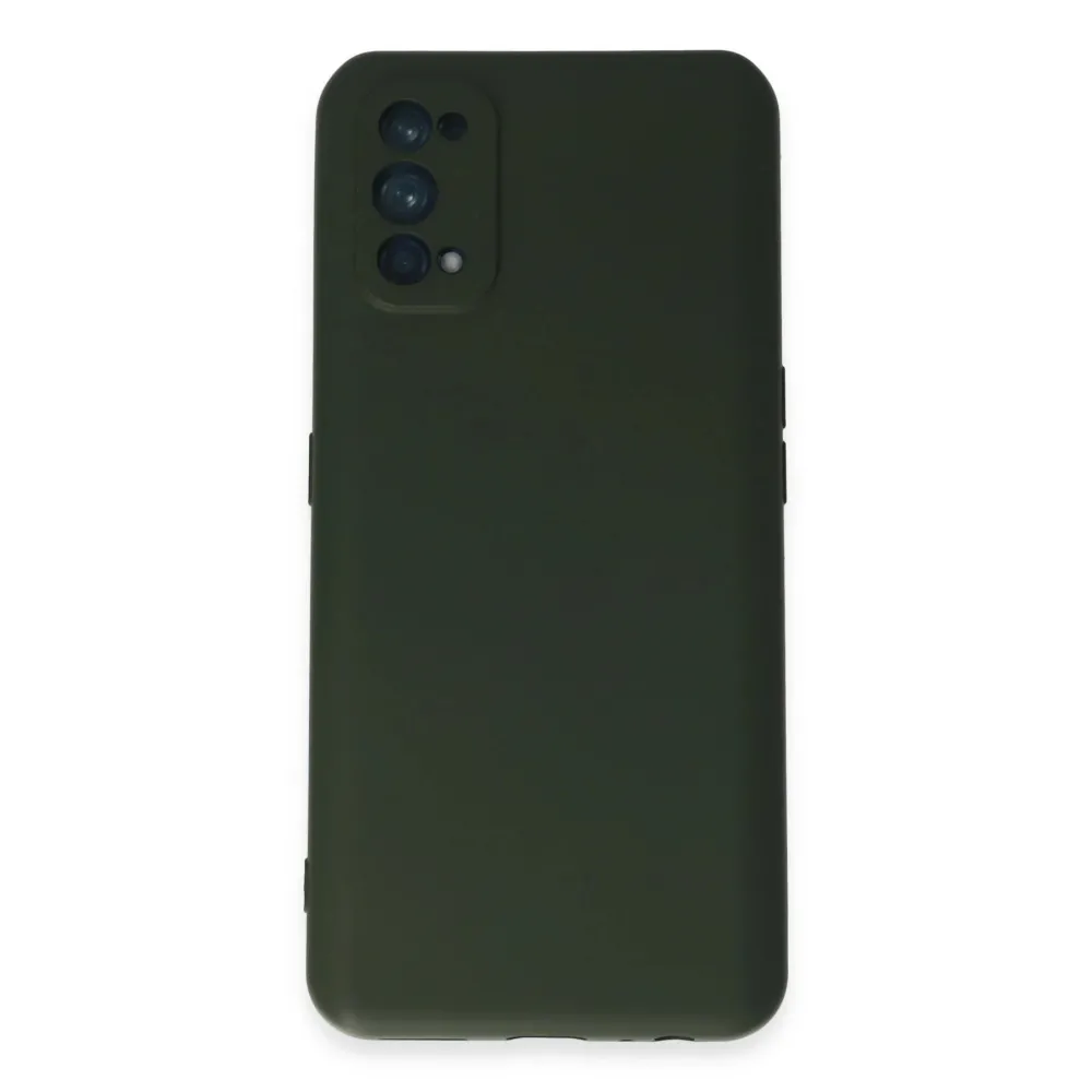 Newface Realme 7 Pro Kılıf Nano Içi Kadife Silikon - Koyu Yeşil