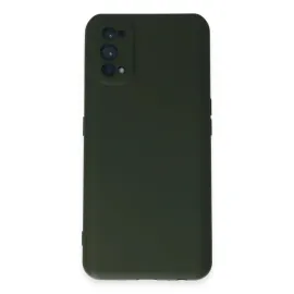 Newface Realme 7 Pro Kılıf Nano Içi Kadife Silikon - Koyu Yeşil